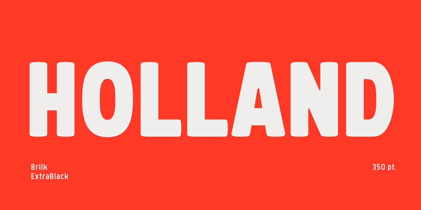 Beispiel einer Brilk Bold-Schriftart